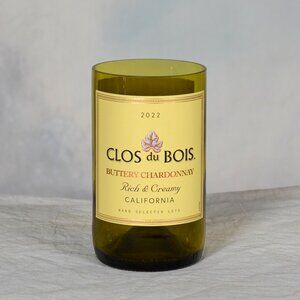 Clos du Bois wine bottle handmade vase